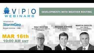 Developments with weather routing - Strategic power routing from StormGeo | VPO webinar