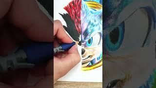 Drawing SONIC vs SHADOW | Sonic 3 #shorts #drawing #sonic