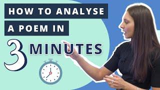 How to Analyse a Poem in 3 Minutes