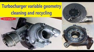 Turbocharger GARRETT Variable Geometry Cleaning  #garretturbo