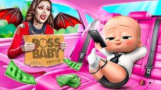 BOSS BABY Owns an Adoption Agency! Mermaid vs Vampire!