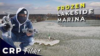 FROZEN LAKESIDE MARINA CAPTURED BY DJI AIR 2S | CRP Films