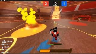 Doing a 1v1 against Bear IN ((Super striker league)) (Roblox)