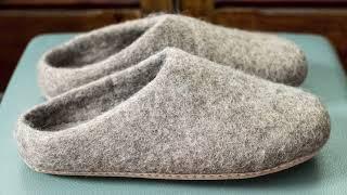 Felted Wool Slippers for Men & Women  by The Brown Bear Distribution Inc.