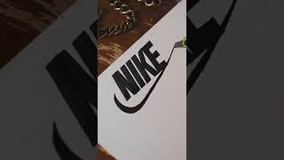 Nike Logo Drawn With Calligraphy Pen  #Shorts TikTok: made.by.edgar