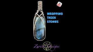 Simple Wire Wrap For Your Thick Chonky Stones With Round Wire!