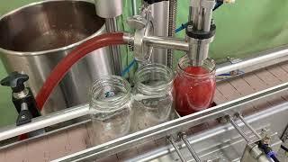 JDA PF200 Automatic Fruit Jam Jar Filling Machine , Inline Bottle Filling Machine USA Canada