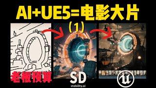 AI+UE5轻松实现科幻电影！文案→2D美术→3D动画的全流程分享