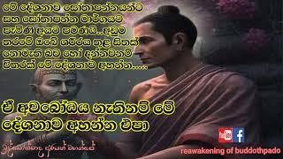 මෙය ආර්ය දේසනාවකි..පෙර නොඇසූ දහම් කරුනු