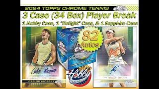 2024 Topps Chrome Tennis + SAPPHIRE 3 Case Player Break#1 eBay 09/21/24