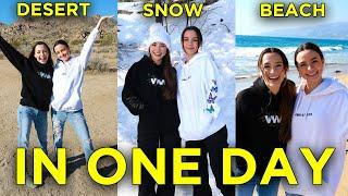 We went to the Snow, Beach and Desert all in ONE DAY! - Merrell Twins