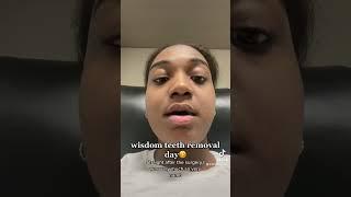 I got all 4 of my wisdom teeth removed #wisdomteeth #wisdomteethremoval #dental