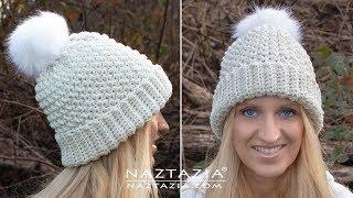 HOW to CROCHET an EASY WINTER HAT - Simple Textured Beanie by Naztazia