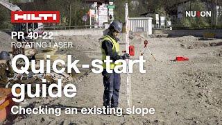 Hilti Nuron PR 40-22 Quick-start guide - Checking an existing slope