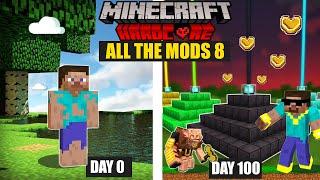 I Survived 100 DAYS ALL THE MODS 8 in HARDCORE Minecraft