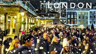 New Year's Eve 2025 | London Snow Walk | London Covent Garden Snow Special | London City Walk 4K HDR