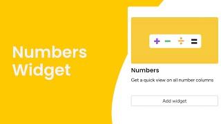 Numbers Widget | monday.com quick tips