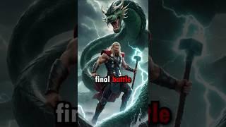 Thor vs. Jörmungandr: The Tragic End in Norse Mythology. #thorvsjormungandr #norsemythology #thor