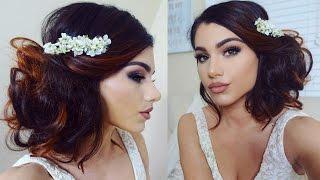 Full Coverage WEDDING Makeup Tutorial! + Romantic Bridal Bun Updo!