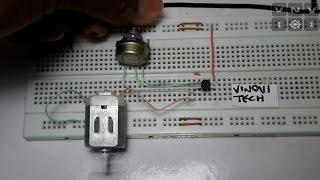 Control velocidad de Motores DC con Transistor y Potenciómetro - DC motor speed control