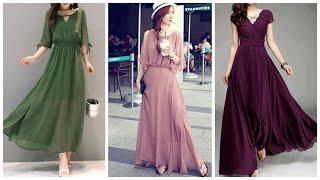 plain chiffon long frocks designs | floral print long maxi dresses/georgette chiffon long gown dress