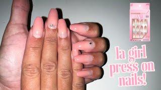 l.a. girl luxe shine fave press on fake nail try on!  