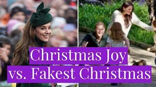 Princess Kate Shines w/Christmas Joy vs. Prince Harry & Meghan Markle’s Fakest Christmas