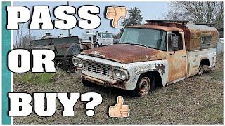 1962 International Pick Up. Pass or Buy? Junkyard Find.