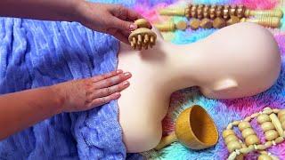 ASMR Wooden Massage on Mannequin (Whispered, Skincare)