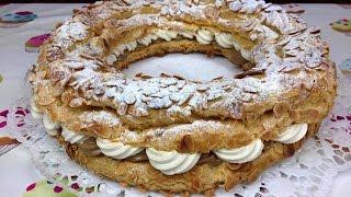 Paris Brest con crema al gianduia e panna al caffè