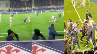 Sad video of Edoardo Bove fall down & taken to Ambulance, Fiorentina vs Inter Milan abandoned