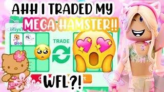 AHH I TRADED MY MEGA HAMSTER FOR A PREPPY MEGA!WFL?!#adoptmeroblox #preppyadoptme #preppyroblox