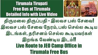 Tirumala Free Bus Service - Srivari Dharmaratham - A Complete Guide| Live Route to JEO Camp Office