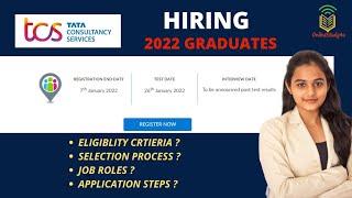 TCS Hiring 2022 Graduates| TCS OFF Campus Hiring 2022| Eligibility?| Selection Process?| Must Watch