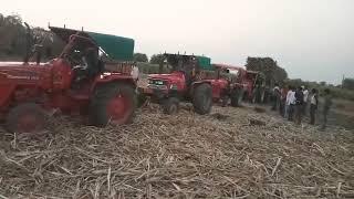 Tractor stucked in farm.