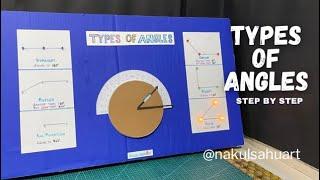 types of angles maths working model explanation NakulSahuArt