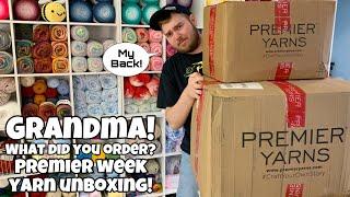 HUGE Premier Yarn Unboxing!! Great Yarns at Great Prices.  #MakeitPremier