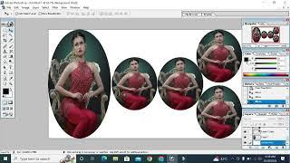 Beautiful girl photo new style cutting and adjusting thumbnail of Adobe Photoshop