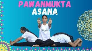 Pawanmukhtasana aka Wind relieving pose•#YogaShastra