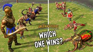 ALL Egypt Myth Units Vs Greek Myth Units - Age of Mythology Retold