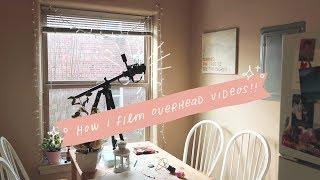 how i film overhead videos  for journaling, drawing, etc.