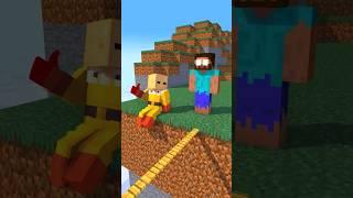 HELP Herobrine Move a Mountain VS Entity VS Notch #herobrine #minecraft #shorts #saitama