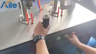 (female aerosol valve)AILE Semi Automatic 2 in 1 Aerosol Filling Machine