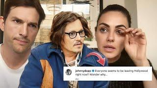 Johnny Depp Is Calling Out Ashton & Mila’s Europe Move After Diddy Allegations