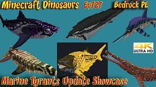 Marine Tyrants Addon v.2 Update Showcase Minecraft Bedrock PE Minecraft Dinosaurs Ep727