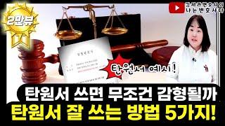 형사전문변호사가 알려주는 탄원서 쓰는 방법 5가지｜엄벌탄원서 예시