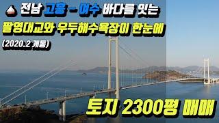 고흥 - 여수 연도교 개통! 팔영대교가 한눈에 내려다보이는 환상적인 바다뷰 고흥군 영남면 우천리 임야 2300평 매매 (평당45만원)