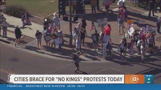 Crowds gather at various locations across Arizona for 'No Kings Day' protests