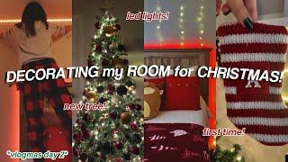 CHRISTMAS ROOM MAKEOVER  decorate my room with me for christmas! *decor haul + room tour*