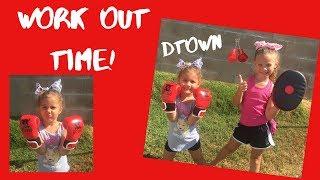 Livin with Littles Works Out with Dtown Kids Boxing Gloves